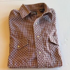 Wrangler Red and White Plaid Casual Shirt